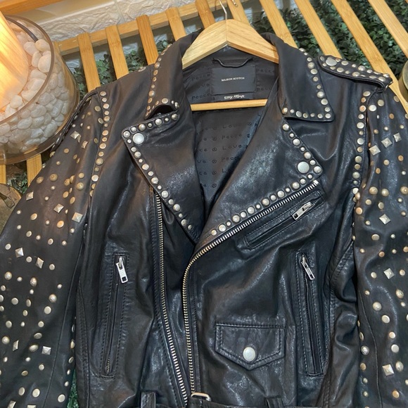 MAISON SCOTCH VINTAGE STUDDED LEATHER JACKET  . Size - M - Picture 6 of 17